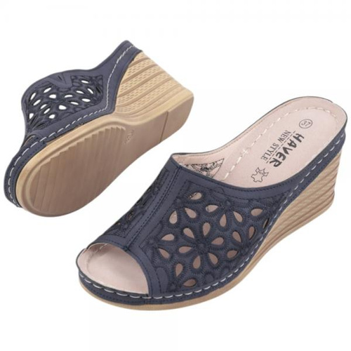 Klapki damskie DE921N-1.NAVY (36/41,8par)