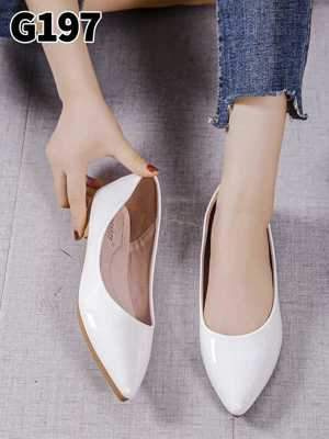 Balerinki damskie G197.WHITE (36/41,12par)