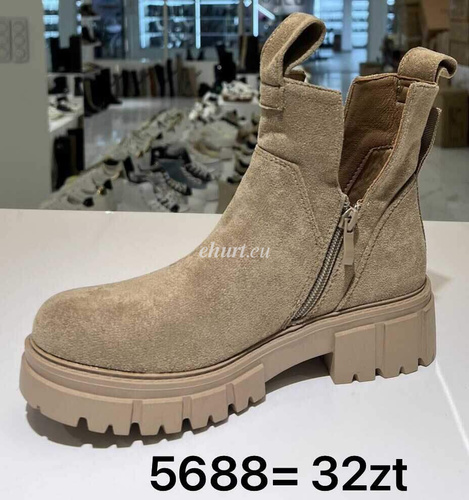 Botki damskie 7A5688.KHAKI (36/41,12par)