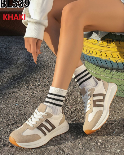 Buty sportowe damskie BL539.KHAKI (36/41,12par)