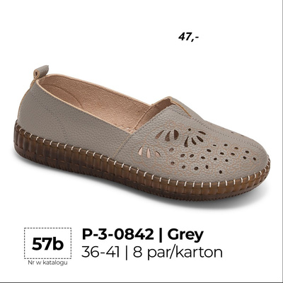 Balerinki damskie 3-0842.GREY (36/41,8par)