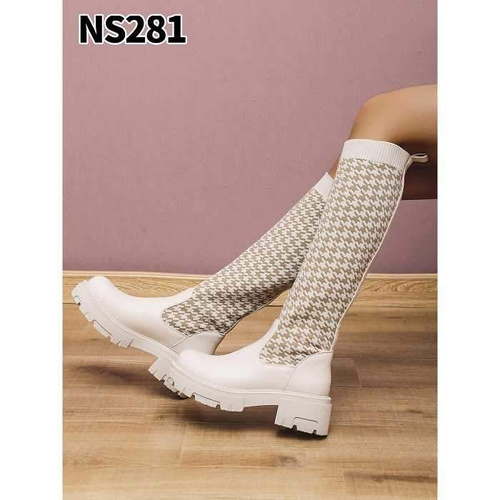 Kozaki damskie NS281.BEIGE Ocieplany (36/41,12par)