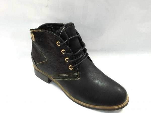 Botki damskie B1490L-7.BLACK/BEIGE Ocieplane (36/41,8par)