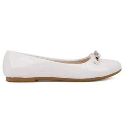 Balerinki dziewczęce 5AF50C-1.WHITE (31/36,12par)