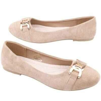 Balerinki damskie F22-8.BEIGE (36/41,12par)