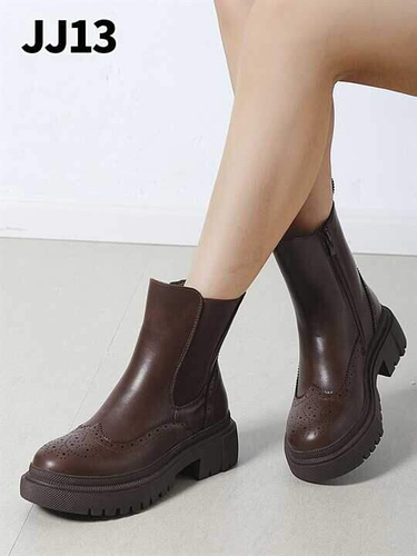 Botki damskie 7AJJ13.BROWN Ocieplany (36/41,12par)