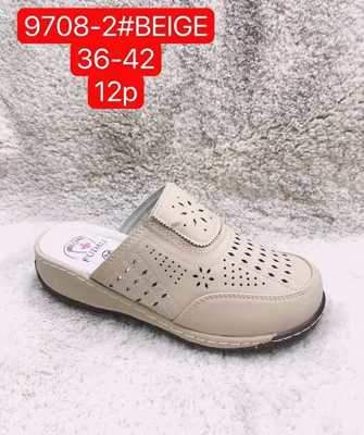 Klapki damskie 7A9708-2.BEIGE (36/42,12par)