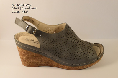 Sandały damskie 3-0623.GREY (36/41,8par)