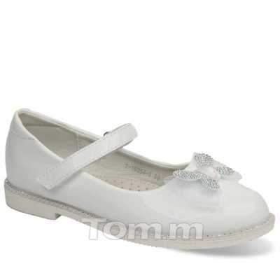 Balerinki dziewczęce 3AT10354-A.WHITE (23/32,10par)