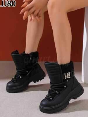 Botki damskie ocieplane JJ80.BLACK (36/41,12par)