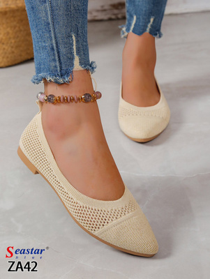 Balerinki damskie ZA42.BEIGE (36/41,12par)