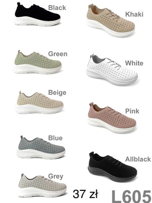 Buty sportowe damskie L605.KOLORDOWYBORU (36/41,12par)