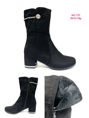 Botki damskie ocieplane 7ASG-737.BLACK (36/41,8par)