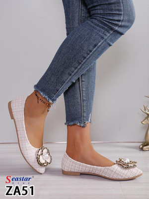 Balerinki damskie 7AZA51.BEIGE  (36/41,12par)