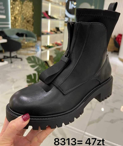 Botki damskie ocieplane 7A8313.BLACK (36/41,12par)