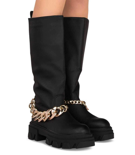 Kozaki damskie F07.BLACK (36/41,12par)