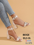 Sandały damskie LL375.BEIGE (36/41,12par)