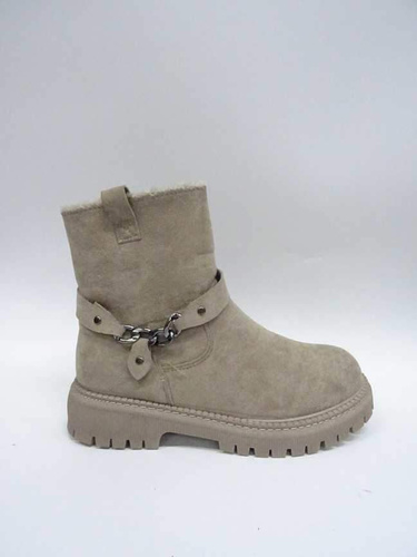 Botki damskie 7AE8217-3.BEIGE Ocieplane (36/41,12par)