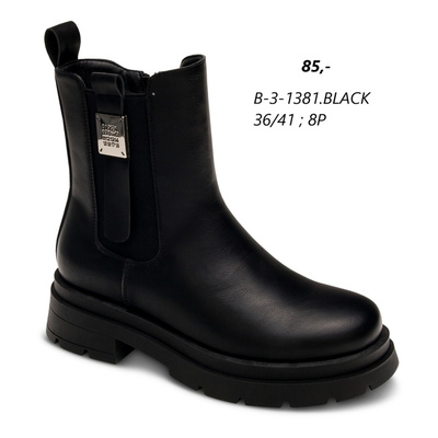 Botki damskie B-3-1381.BLACK (36/41,8par)