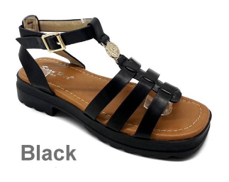 Sandały damskie 7A925-10.BLACK (36/41,12par)