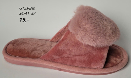 Kapcie damskie G12.PINK (36/41,8par)