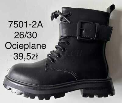 Botki dziewczęce 3A7501-2A.BLACK (26/30,12par)