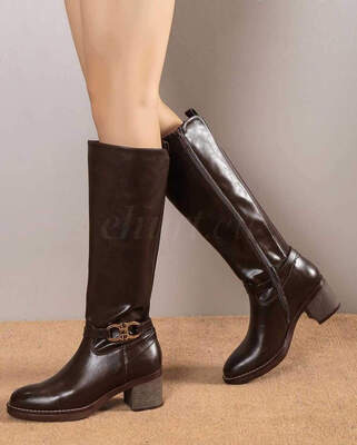 Kozaki damskie 7AUK165.BROWN (36/41,12par)