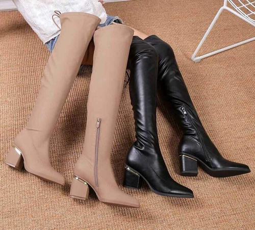 Kozaki damskie ocieplane NS351.KHAKI (36/41,12par)