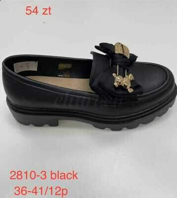 Półbuty damskie 7A2810-3.BLACK (36/41,12par)