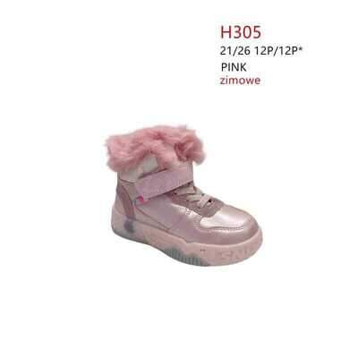 Botki dziewczęce 1AH305.PINK (21/26,12par)