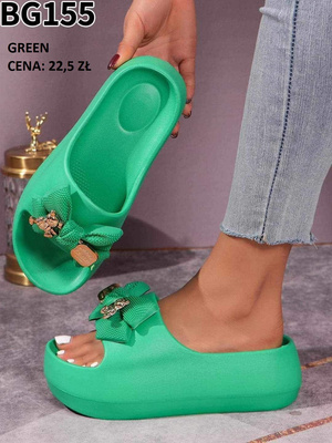 Klapki damskie BG155.GREEN (36/42,12par)