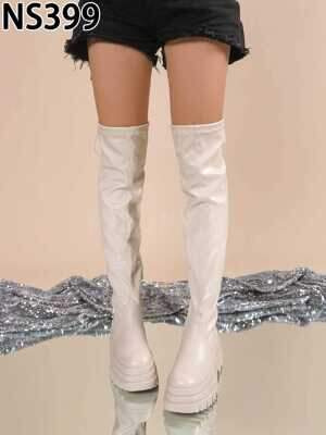 Kozaki damskie  7ANS399.BEIGE   Nieocieplane (36/41,12par)