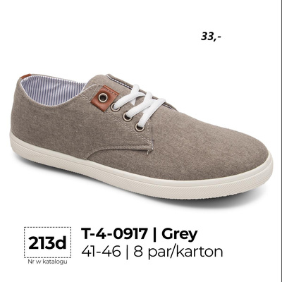 Trampki męskie 4-0917.GREY (41/46,8par)