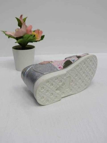 Sandały dziewczęce 1AAB241.SILVER/PINK (20/25,12par)
