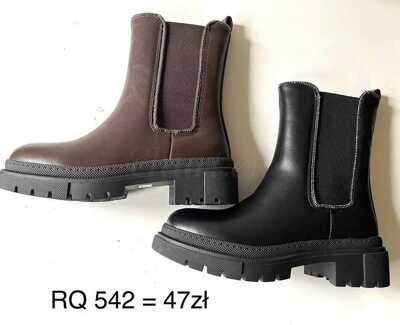 Botki damskie 7ARQ542.BLACK, BROWN (36/41,12par)