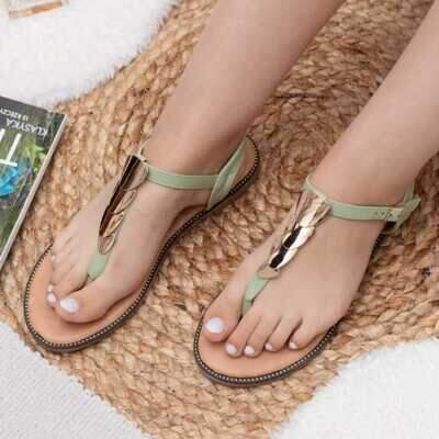 Sandały damskie   7A122-5EY.GREEN (36/41,12par)