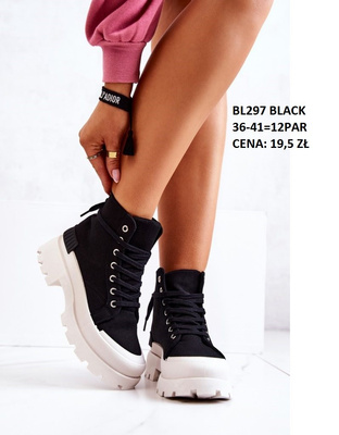 Trampki damskie BL297.BLACK (36/41,12par)