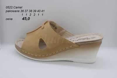 Klapki damskie 7A0522.CAMEL (36/41,8par)