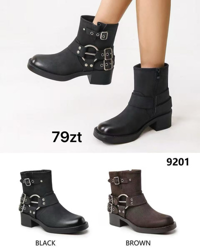 Botki damskie ocieplane 9201.KOLORDOWYBORU (36/41,12par)