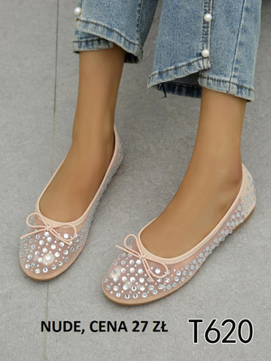 Balerinki damskie T620.PINK  (36/41,12par)