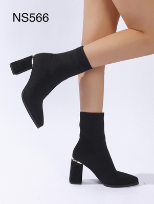 Botki damskie 7ANS566.BLACK  (36/41,12par)