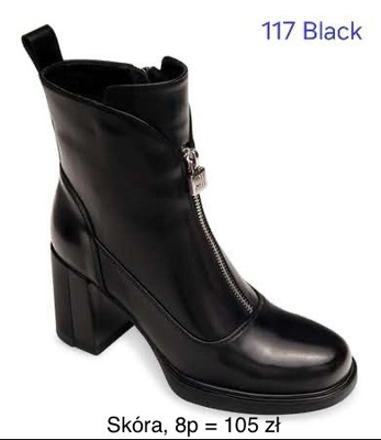 Botki damskie   7A117.BLACK  (36/41,8par)