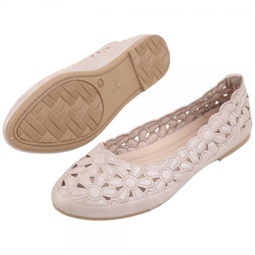 Balerinki damskie F27-12.BEIGE (36/41,12par)