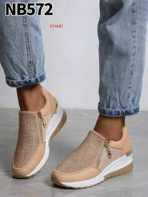 Buty sportowe damskie 7ANB572.KHAKI (36/41,12par)