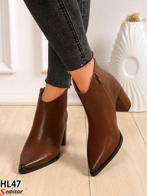 Botki damskie ocieplane HL47.CAMEL (36/41,12par)