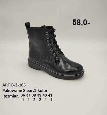 Botki damskie ocieplane 7AB-3-185.BLACK (36/41,8par)