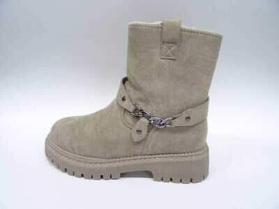 Botki damskie 7AE8217-3.BEIGE Ocieplane (36/41,12par)