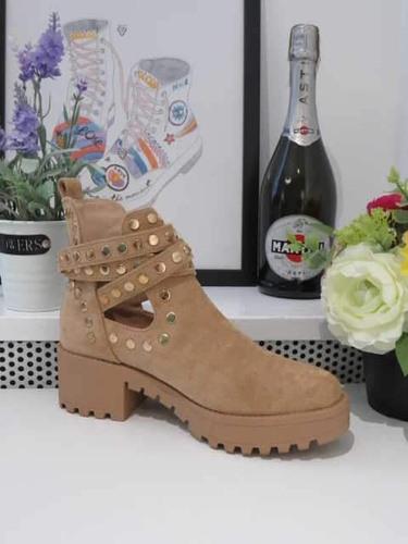 Botki damskie 7A8355.KHAKI (36/41,12par)