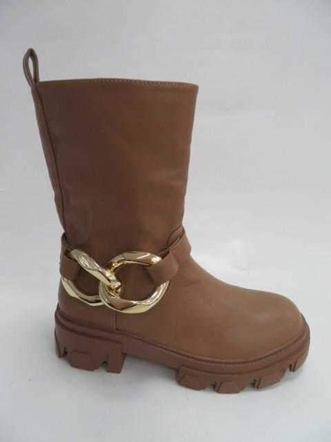 Botki damskie 7AM599.CAMEL Ocieplane (36/41,12par)