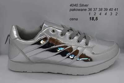 Trampki damskie 7A4040.SILVER (36/41,12par)